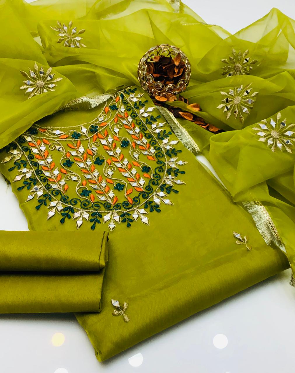 Arista Organza Shisha Embroidered Suit 3Pcs Dress