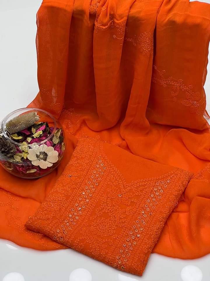Shadow Sheesha Shiffon Handmade 2Pcs Dress
