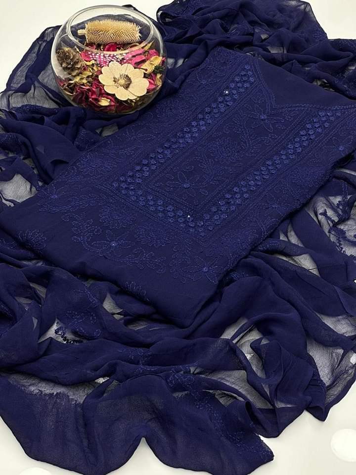 Shadow Sheesha Shiffon Handmade 2Pcs Dress