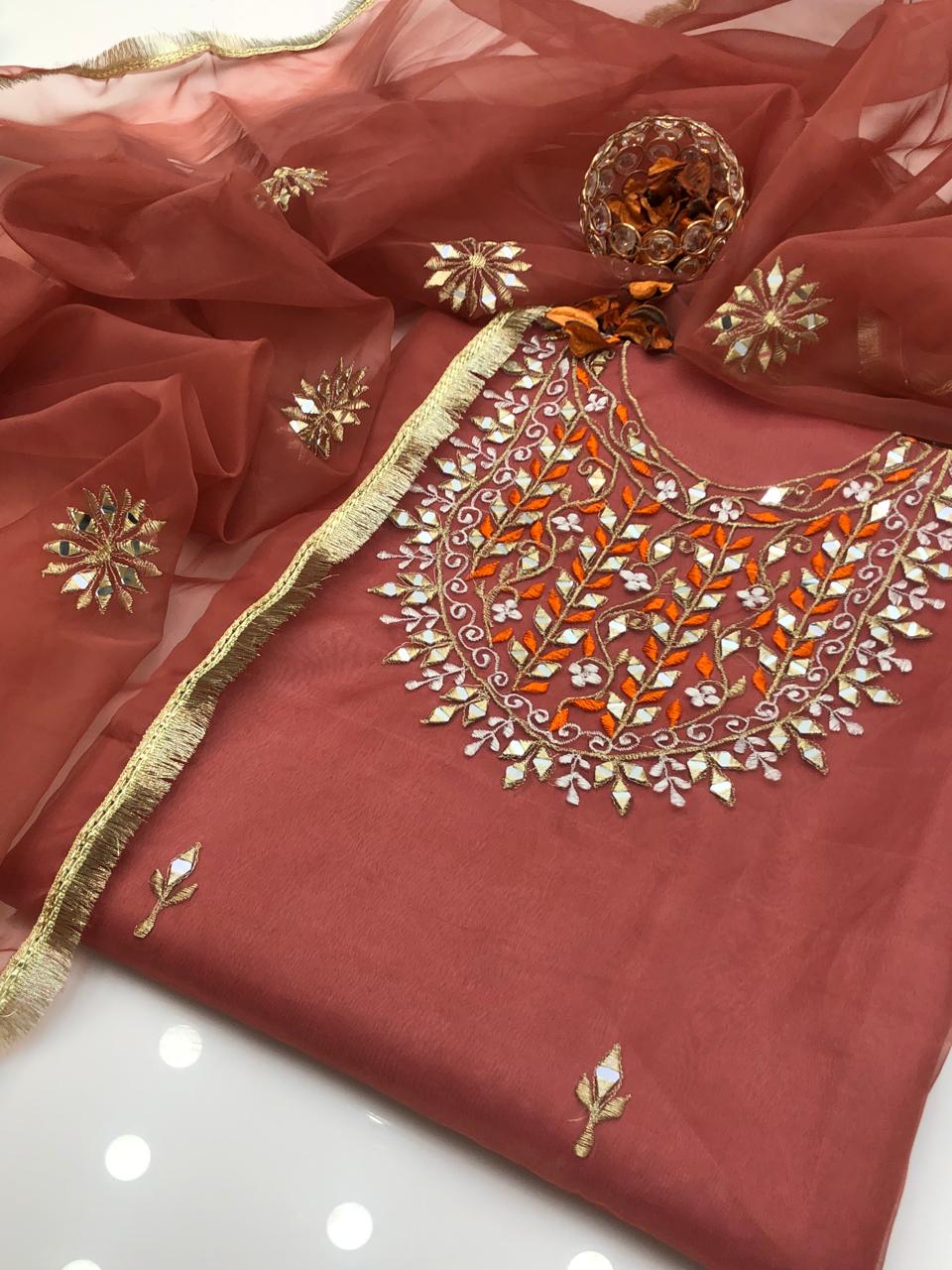 Arista Organza Shisha Embroidered Suit 3Pcs Dress