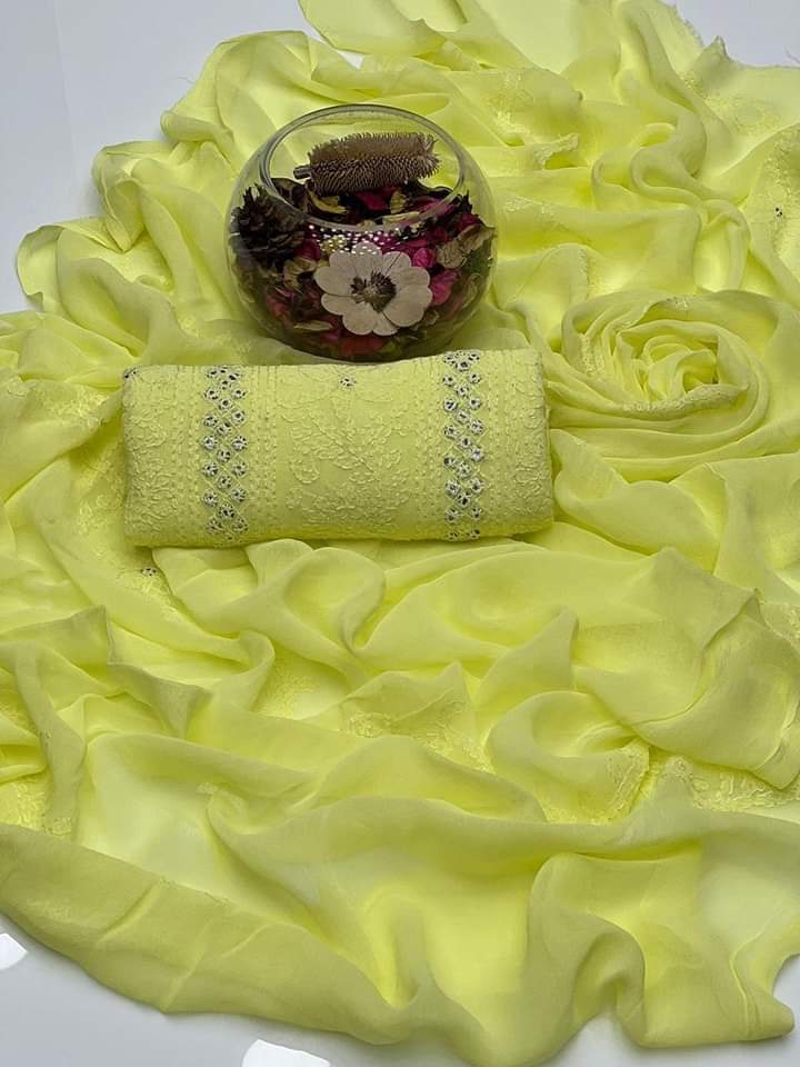Shadow Sheesha Shiffon Handmade 2Pcs Dress
