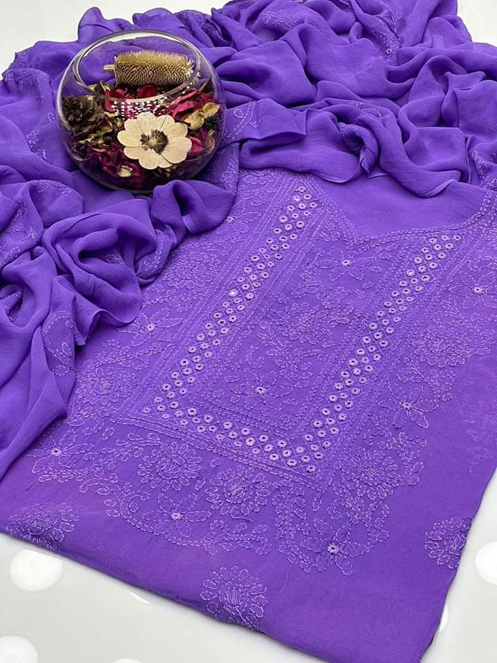 Shadow Sheesha Shiffon Handmade 2Pcs Dress