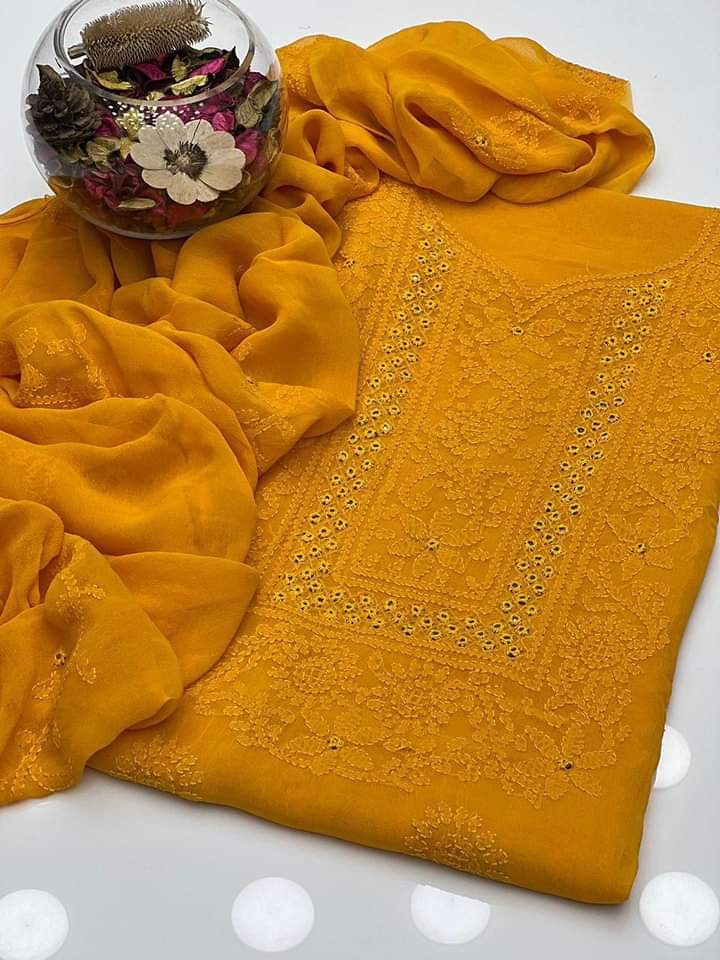 Shadow Sheesha Shiffon Handmade 2Pcs Dress