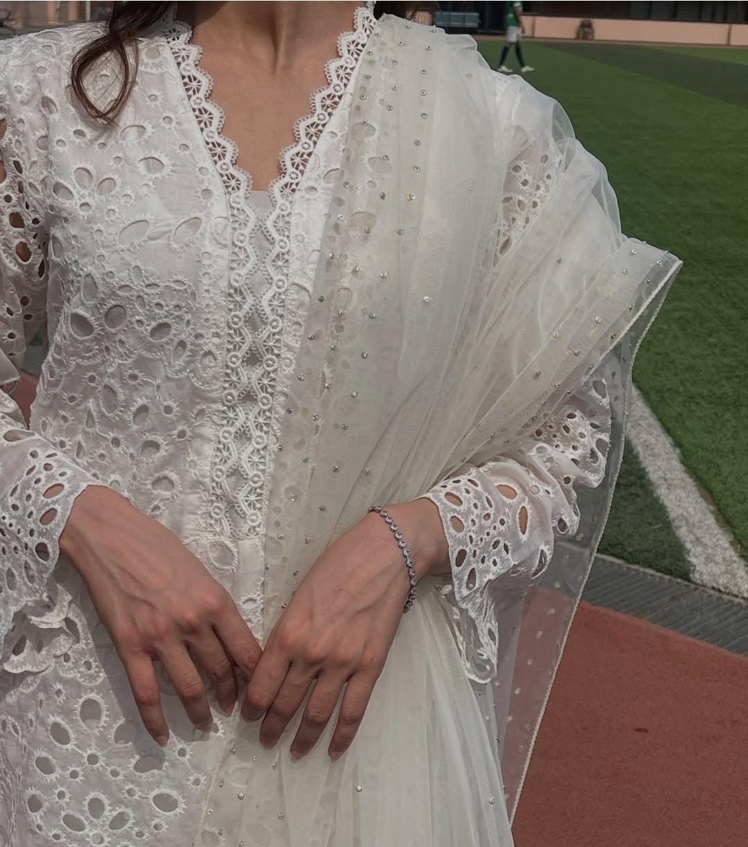 Serene Chikankari Pure Lawn 2 Pcs Dress