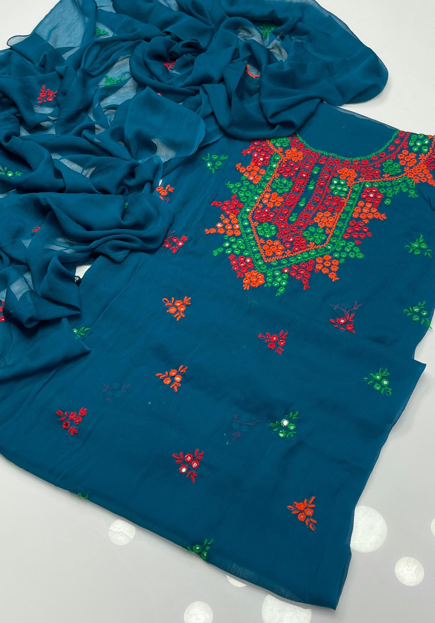 Trendy Chiffon Balochi Handmade Embroidery 2Pc Dress