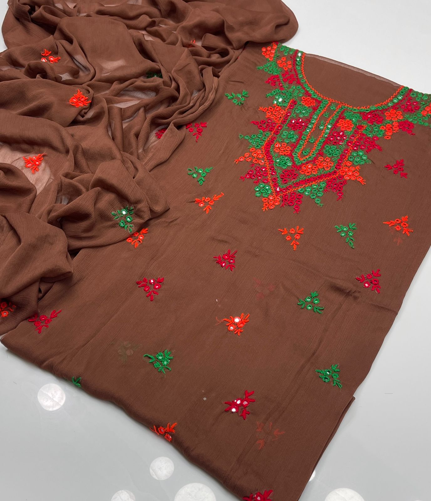 Trendy Chiffon Balochi Handmade Embroidery 2Pc Dress