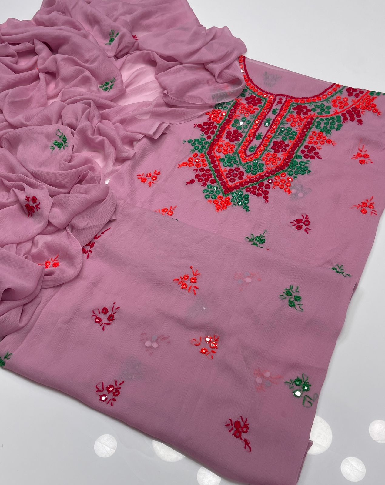 Trendy Chiffon Balochi Handmade Embroidery 2Pc Dress