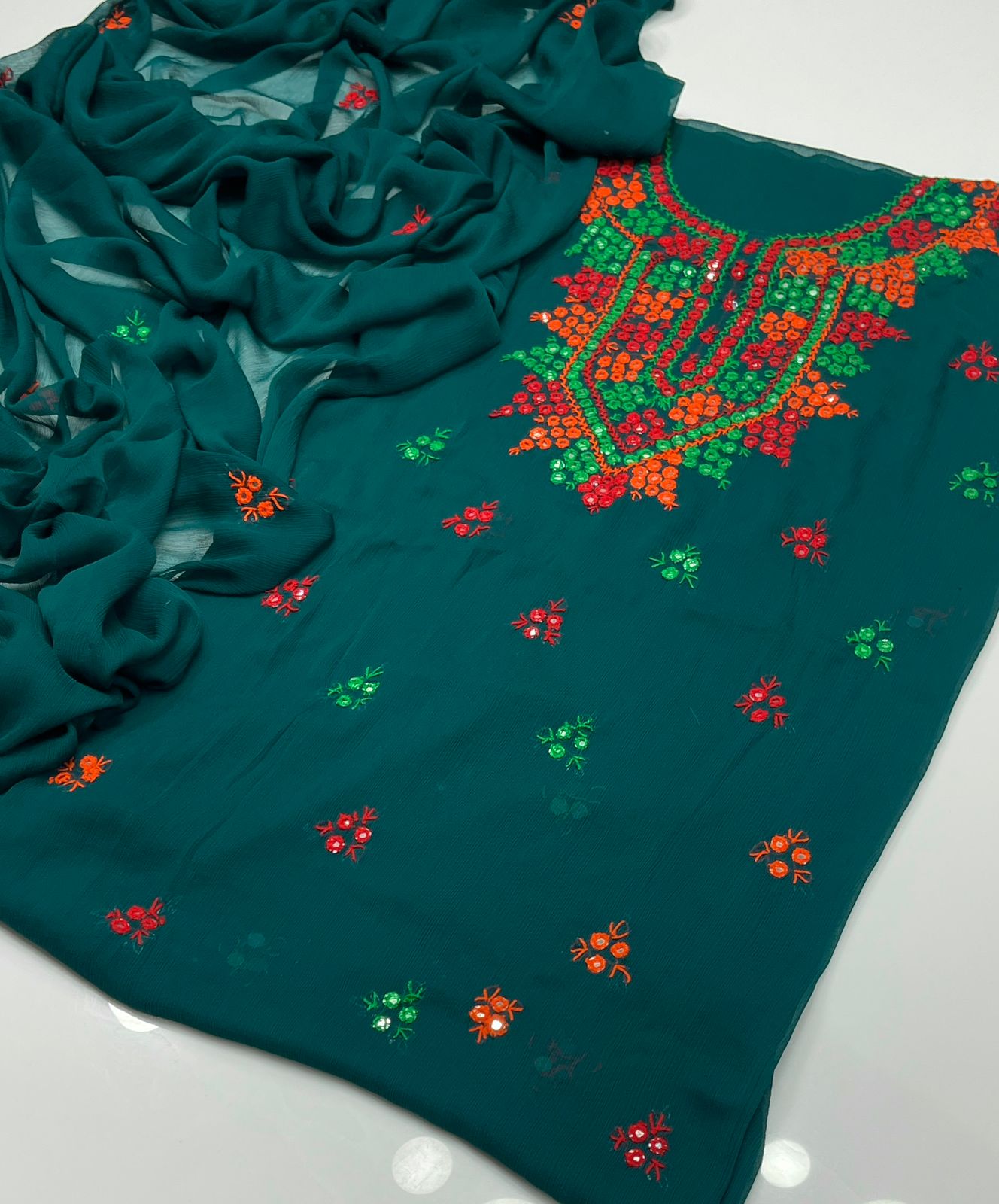 Trendy Chiffon Balochi Handmade Embroidery 2Pc Dress