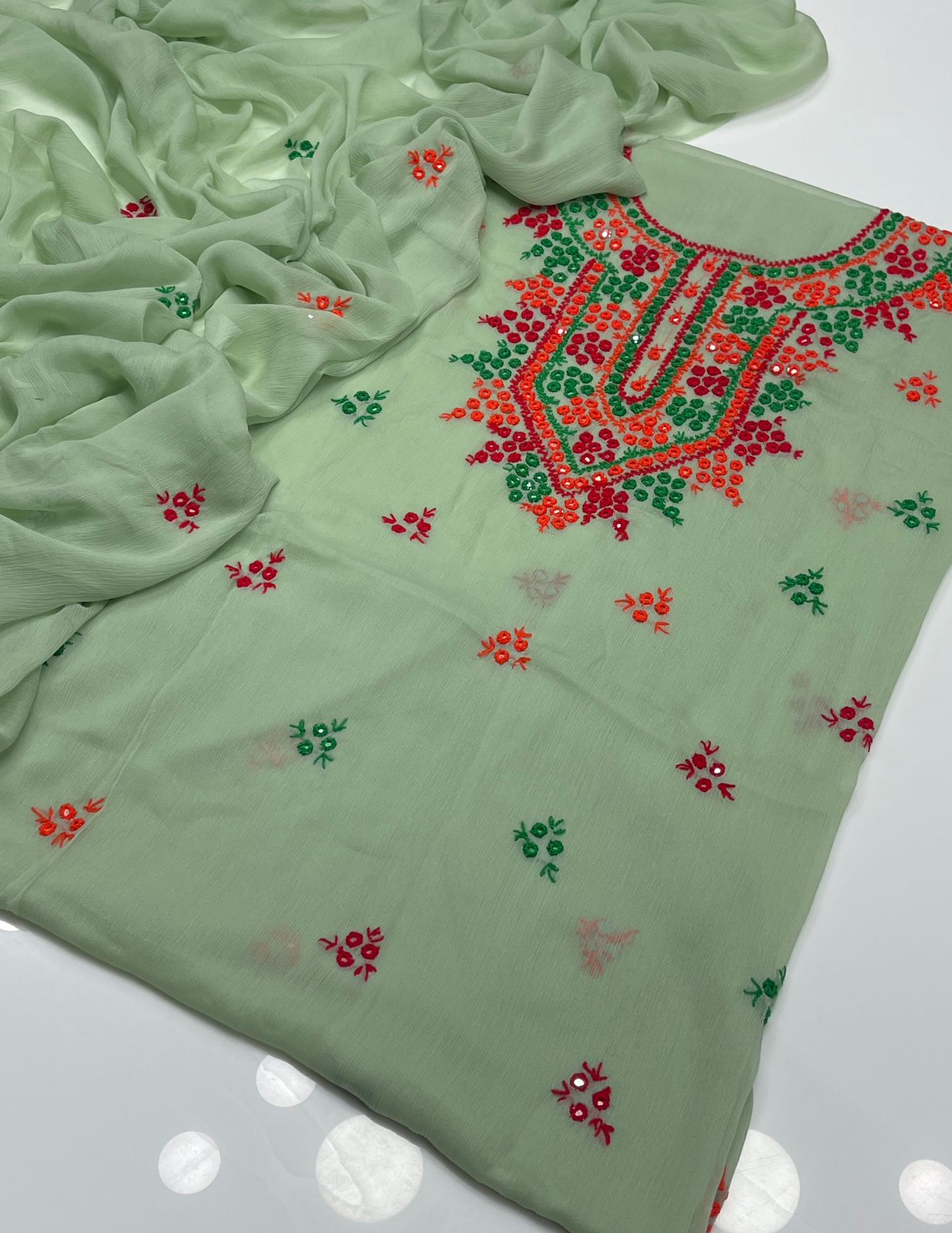 Trendy Chiffon Balochi Handmade Embroidery 2Pc Dress