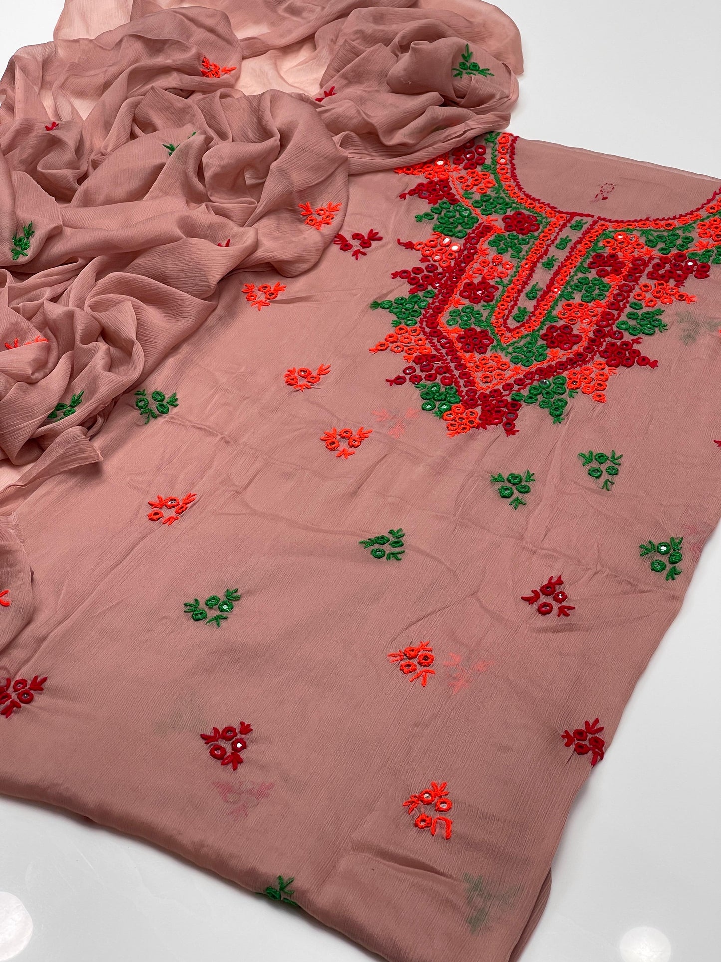 Trendy Chiffon Balochi Handmade Embroidery 2Pc Dress