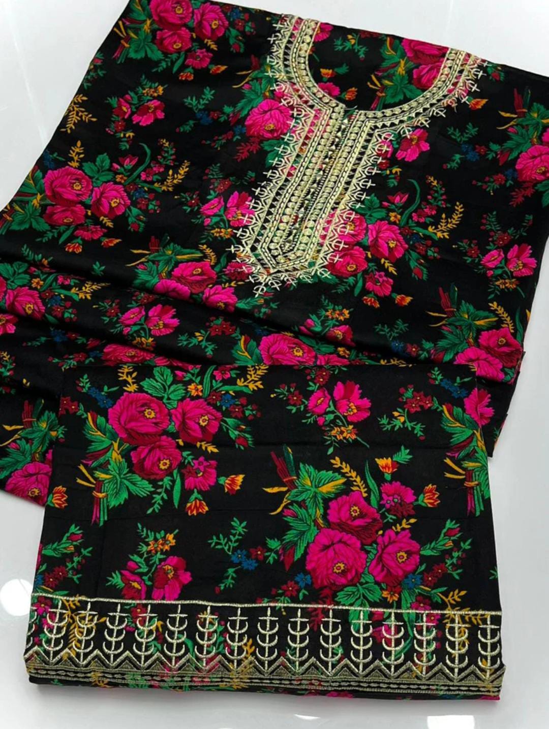 Avira Marina Printed Embroidered 2Pcs Dress