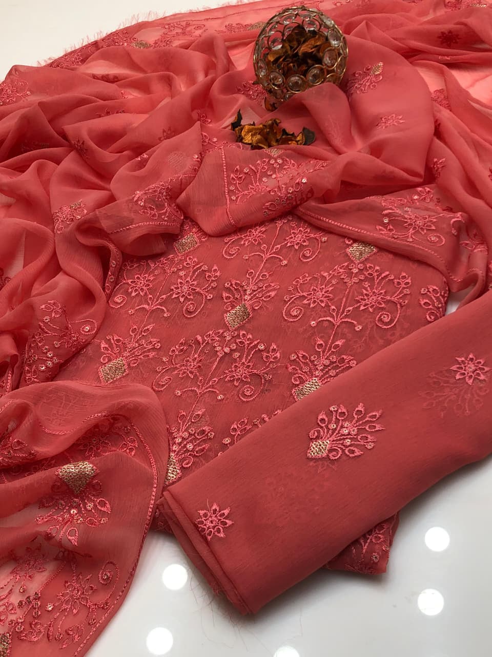 Pure Bamber Embroidered Elegance  2Pcs Dress