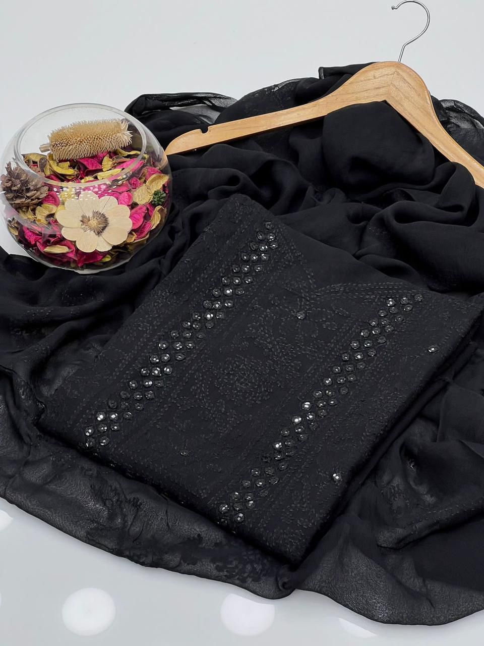 Shadow Sheesha Shiffon Handmade 2Pcs Dress