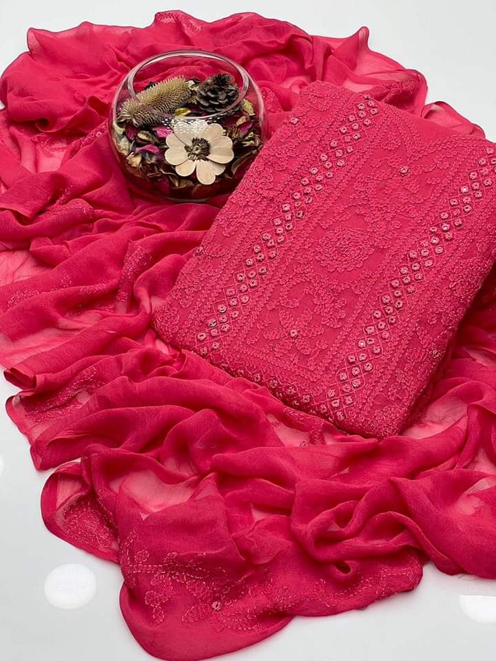 Shadow Sheesha Shiffon Handmade 2Pcs Dress