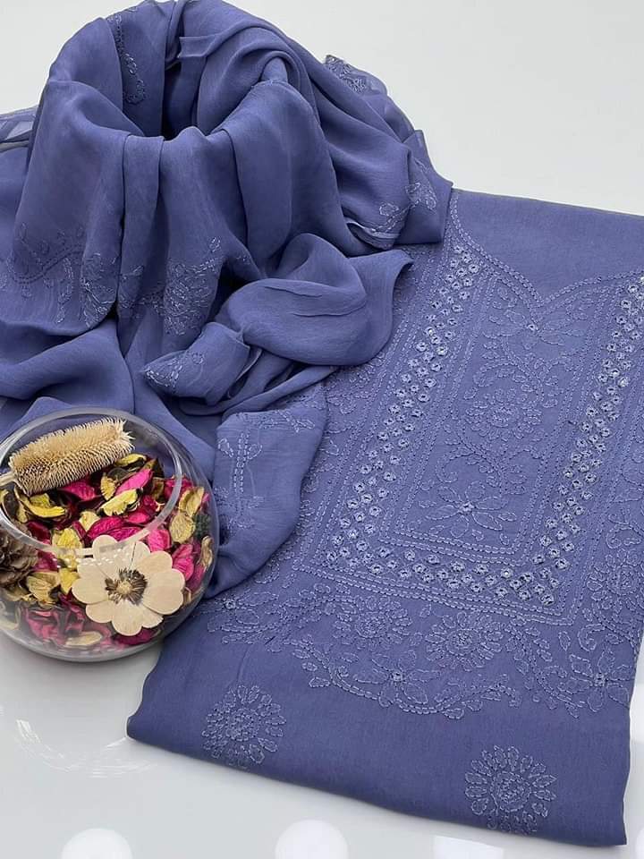 Shadow Sheesha Shiffon Handmade 2Pcs Dress