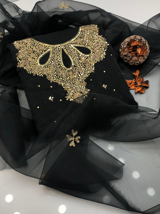 Zenvira Organza Shirt with Embroidered Dupatta 2Pcs Dress