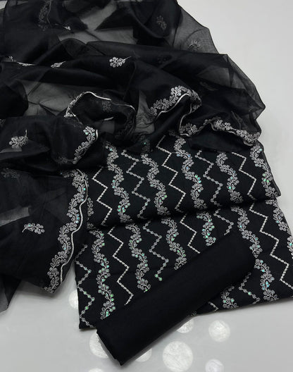 Khaddi Net Sequence Embroidered 3Pcs Dress