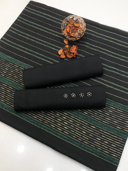 Multani Khaadi Sussi With Jacquard Velvet Border Shawl 3Pcs Dress
