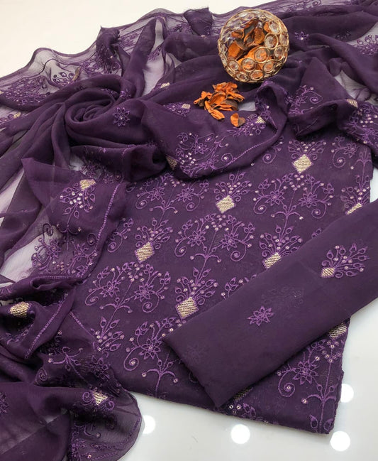 Pure Bamber Embroidered Elegance  2Pcs Dress