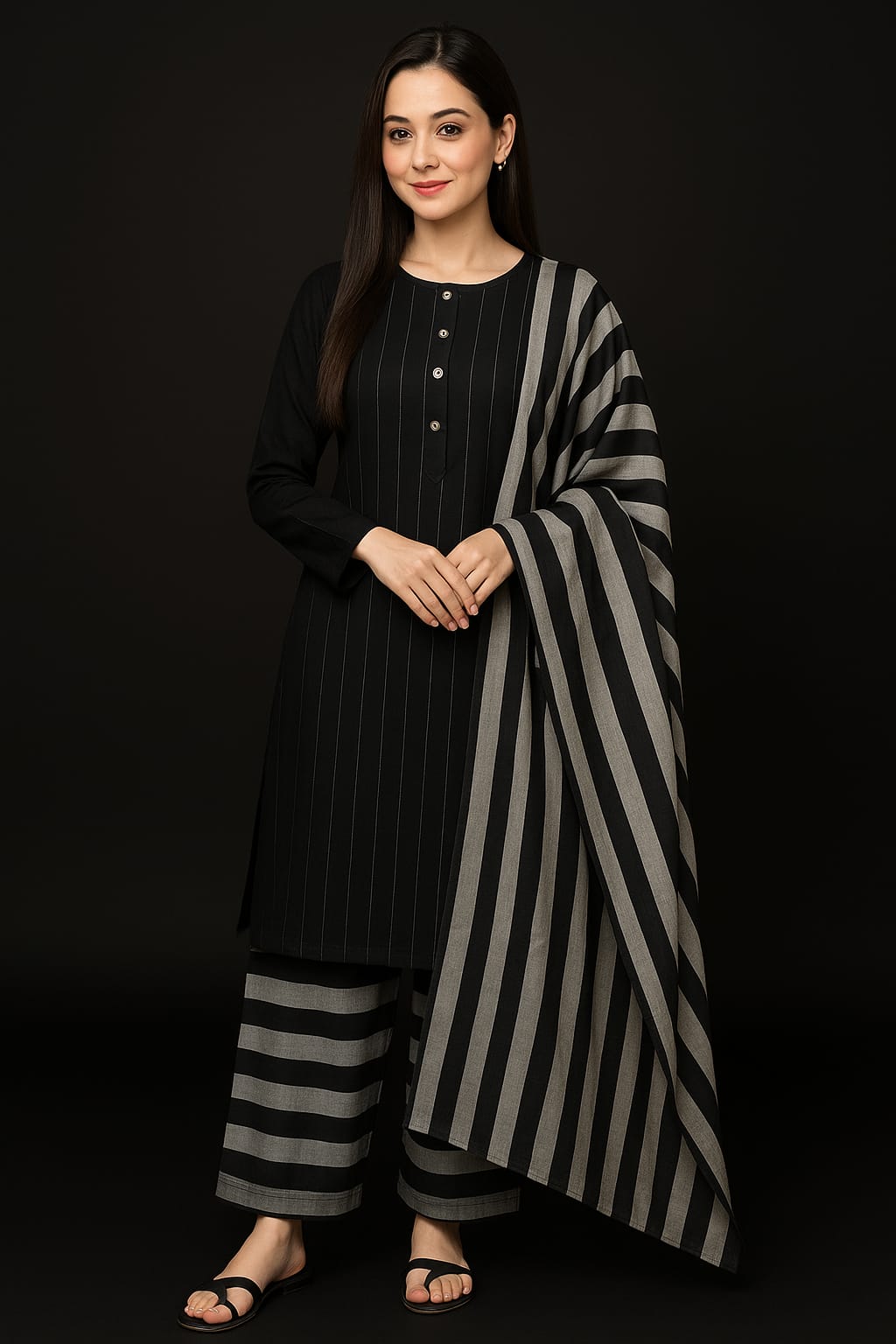 Best-Selling Multani Khaddi with Lining Dupatta 3Pcs Dress