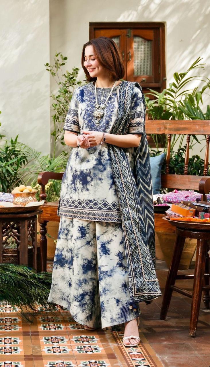 Royal Swiss Lawn Digital Print Suit With Dupatta 3Pcs Dress