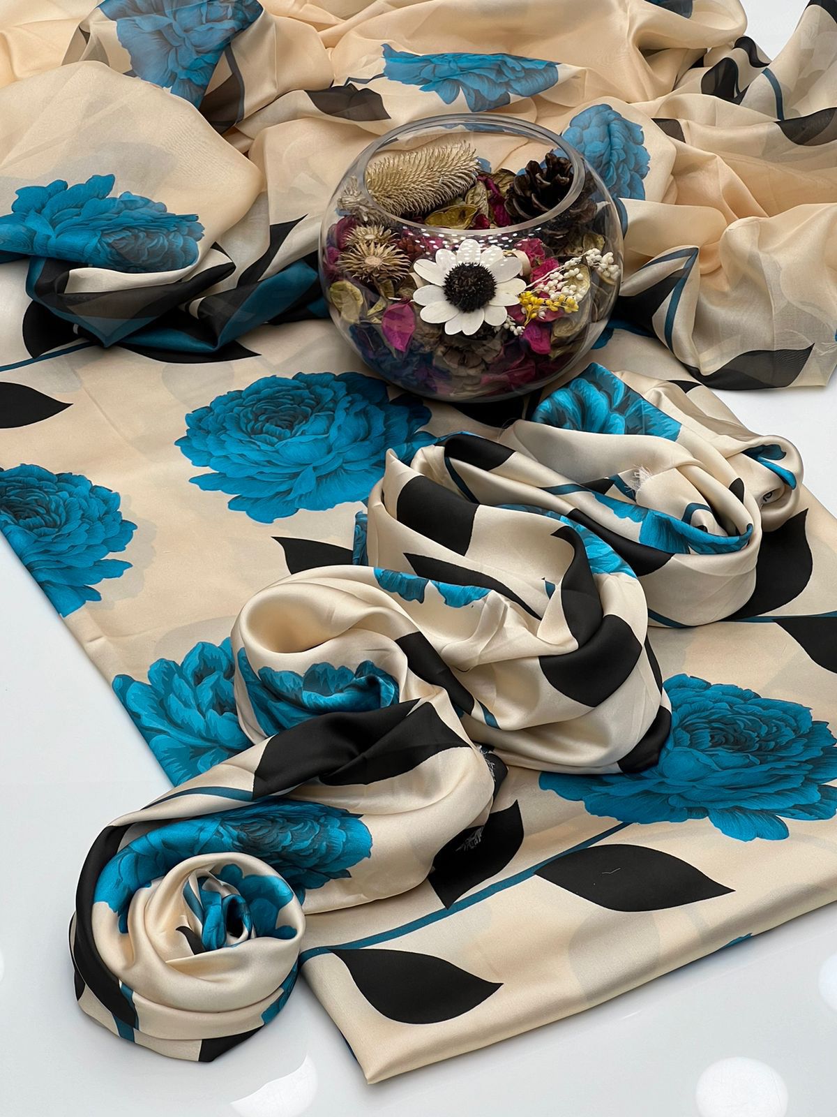 Chic Shamoze Silk Tie & Dye Digital Print 3Pcs Dress