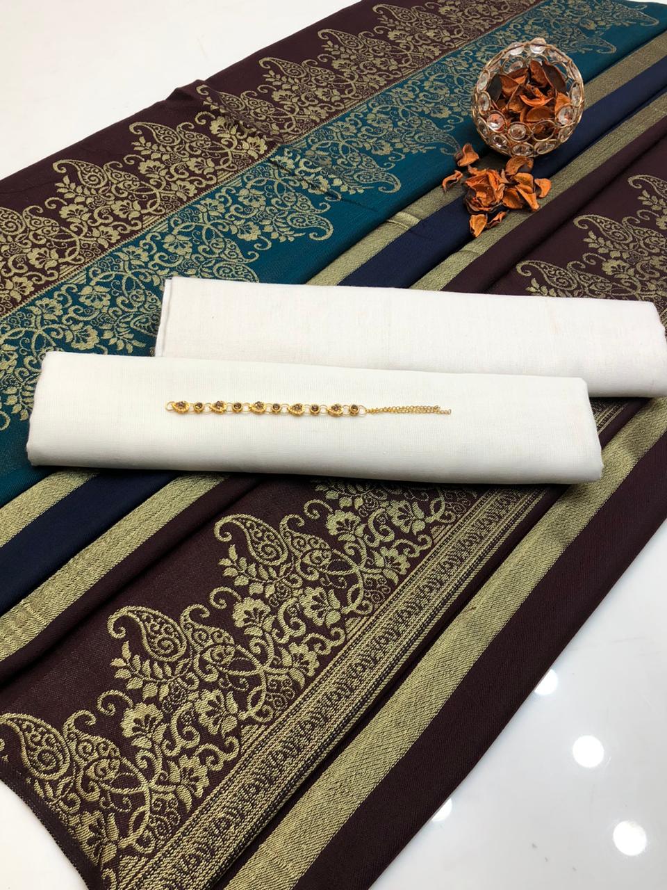 Acrylic Wool Suit With 3D Pashmina Shawl 3Pcs Dress