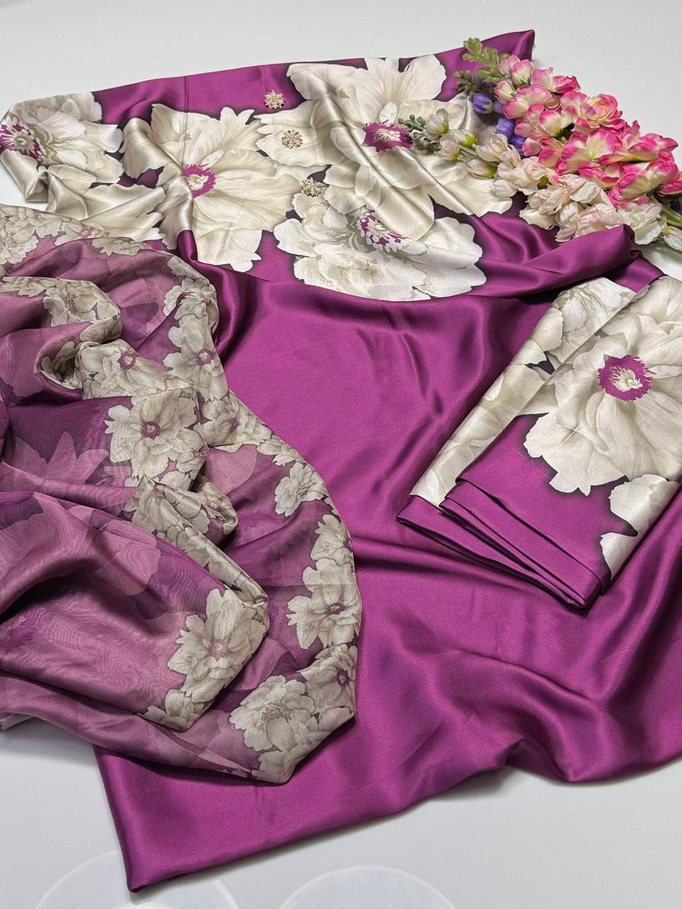 Shamoze Silk Digital Print 3Pcs Dress
