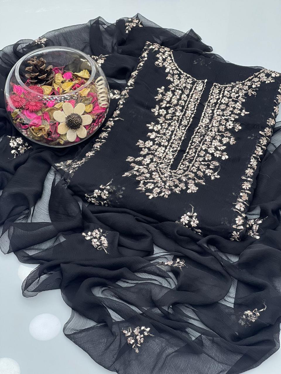 Soft Chiffon Handmade LCD Gotta Work 2Pcs Dress