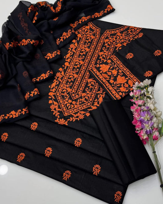 Classic Embroidered Lawn Cotton 3Pcs Dress