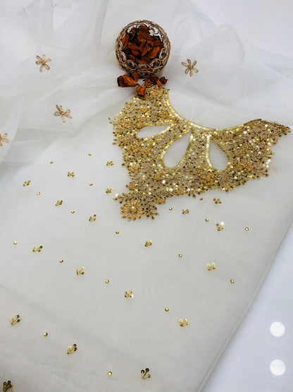 Zenvira Organza Shirt with Embroidered Dupatta 2Pcs Dress