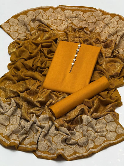 Plain Marina with Whool Shawl 3Pcs Dress