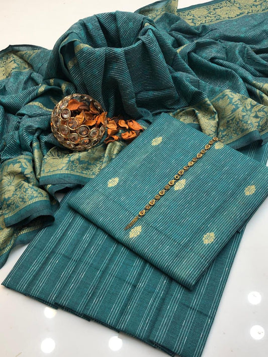 Sussi Khaddar Jacquard Broshia Shirt with Fancy Shawl 3Pcs Dress