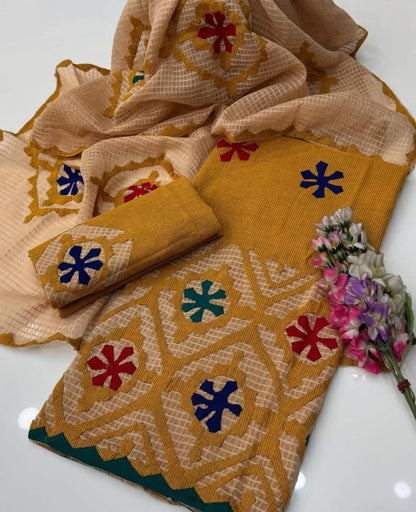 Seraphic Khaddar Handmade Appliqué Work 3Pcs Dress