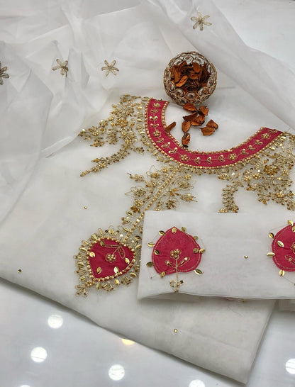 Brilliance Organza Shirt with Embroidered Dupatta 2Pcs Dress