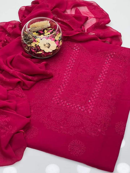 Shadow Sheesha Shiffon Handmade 2Pcs Dress