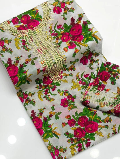 Avira Marina Printed Embroidered 2Pcs Dress