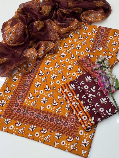 Zyra Shamoze Silk Digital Print 3Pcs Dress