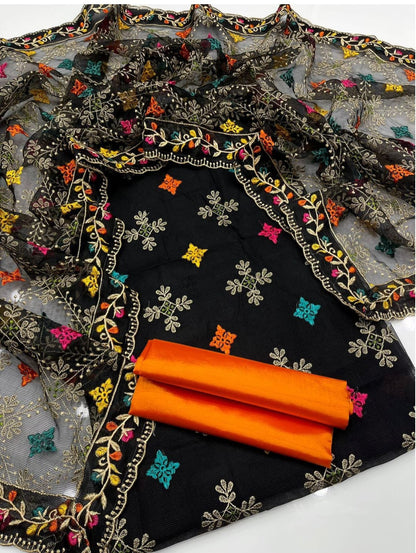 Opal Khaddi Net Embroidered 3 Pcs Dress