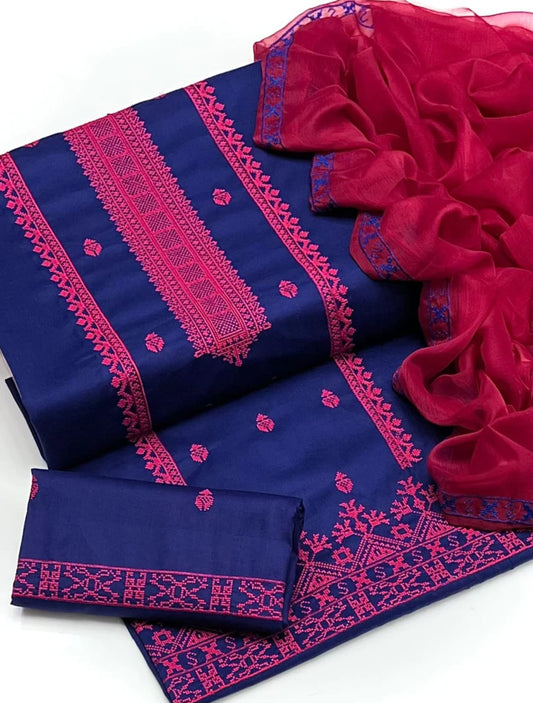Serora Lawn Cotton Embroidered 3Pcs Dress