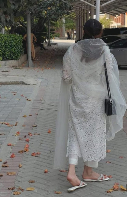 Serene Chikankari Pure Lawn 2 Pcs Dress