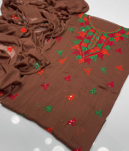 Trendy Chiffon Balochi Handmade Embroidery 2Pc Dress
