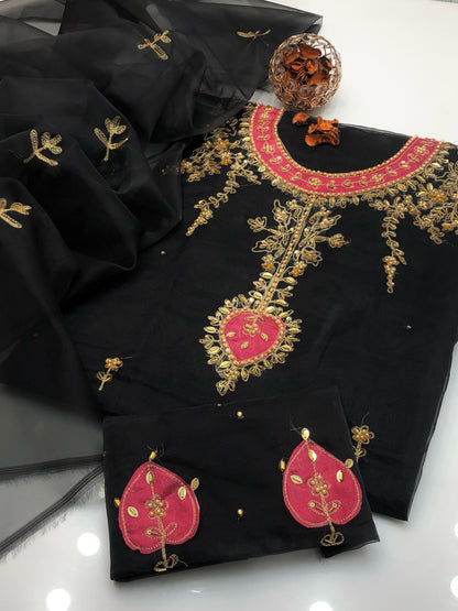 Brilliance Organza Shirt with Embroidered Dupatta 2Pcs Dress