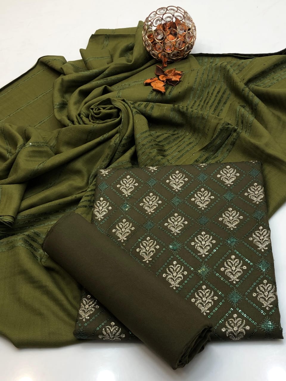 Dhanak Marina Embroidered 3Pcs Dress