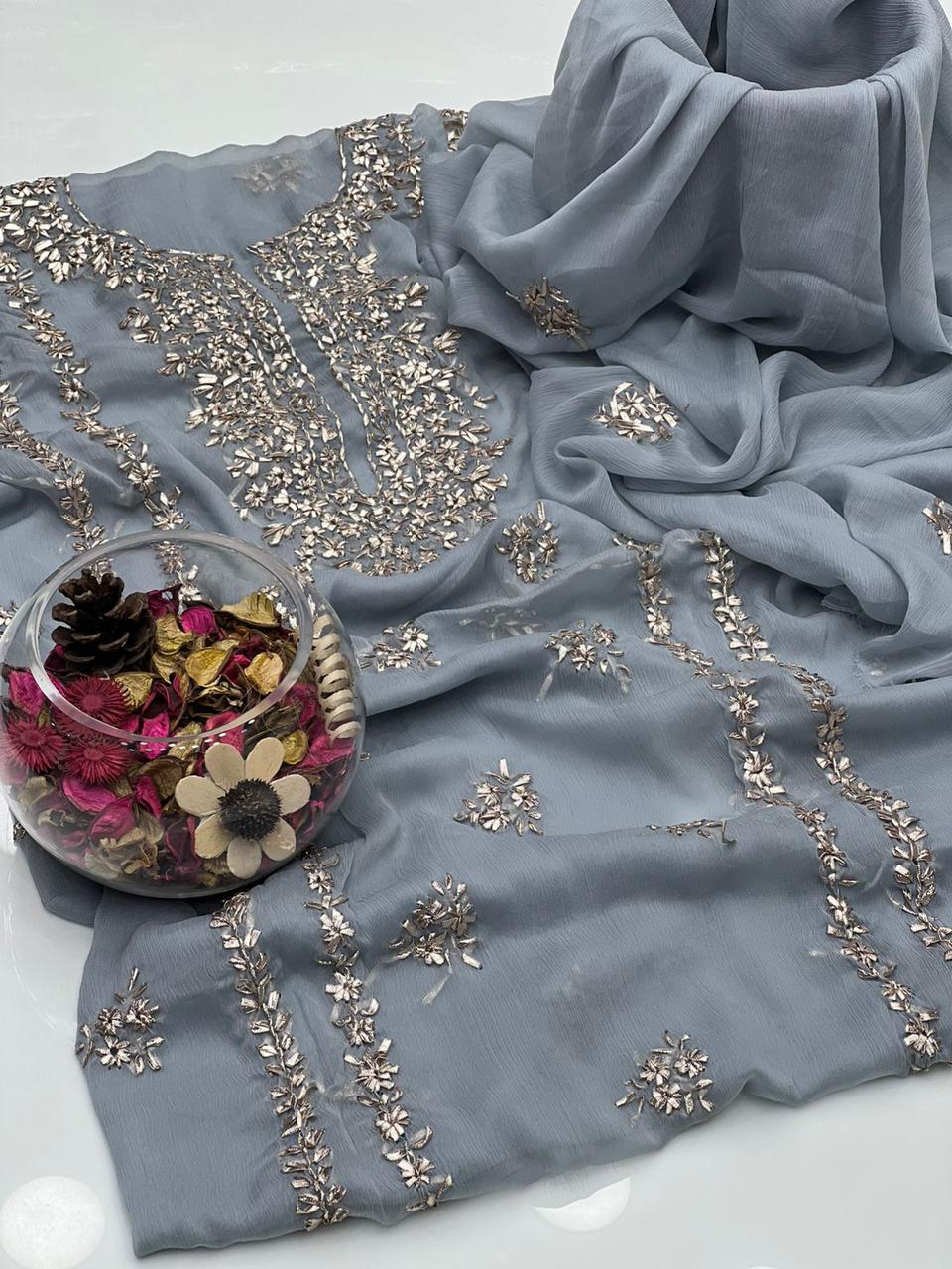 Soft Chiffon Handmade LCD Gotta Work 2Pcs Dress