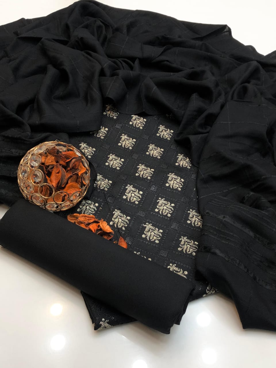 Dhanak Marina Embroidered 3Pcs Dress