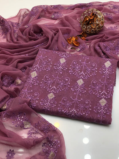 Pure Bamber Embroidered Elegance  2Pcs Dress
