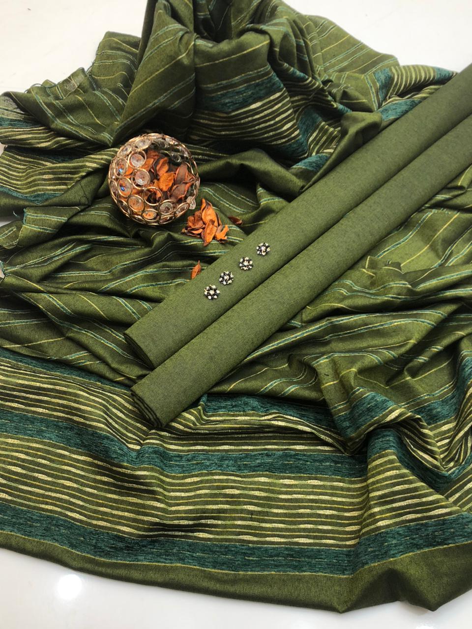 Multani Khaadi Sussi With Jacquard Velvet Border Shawl 3Pcs Dress