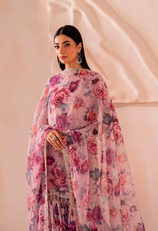 Charming Swiss Lawn Digital Print Suit With Dupatta 3Pcs Dress