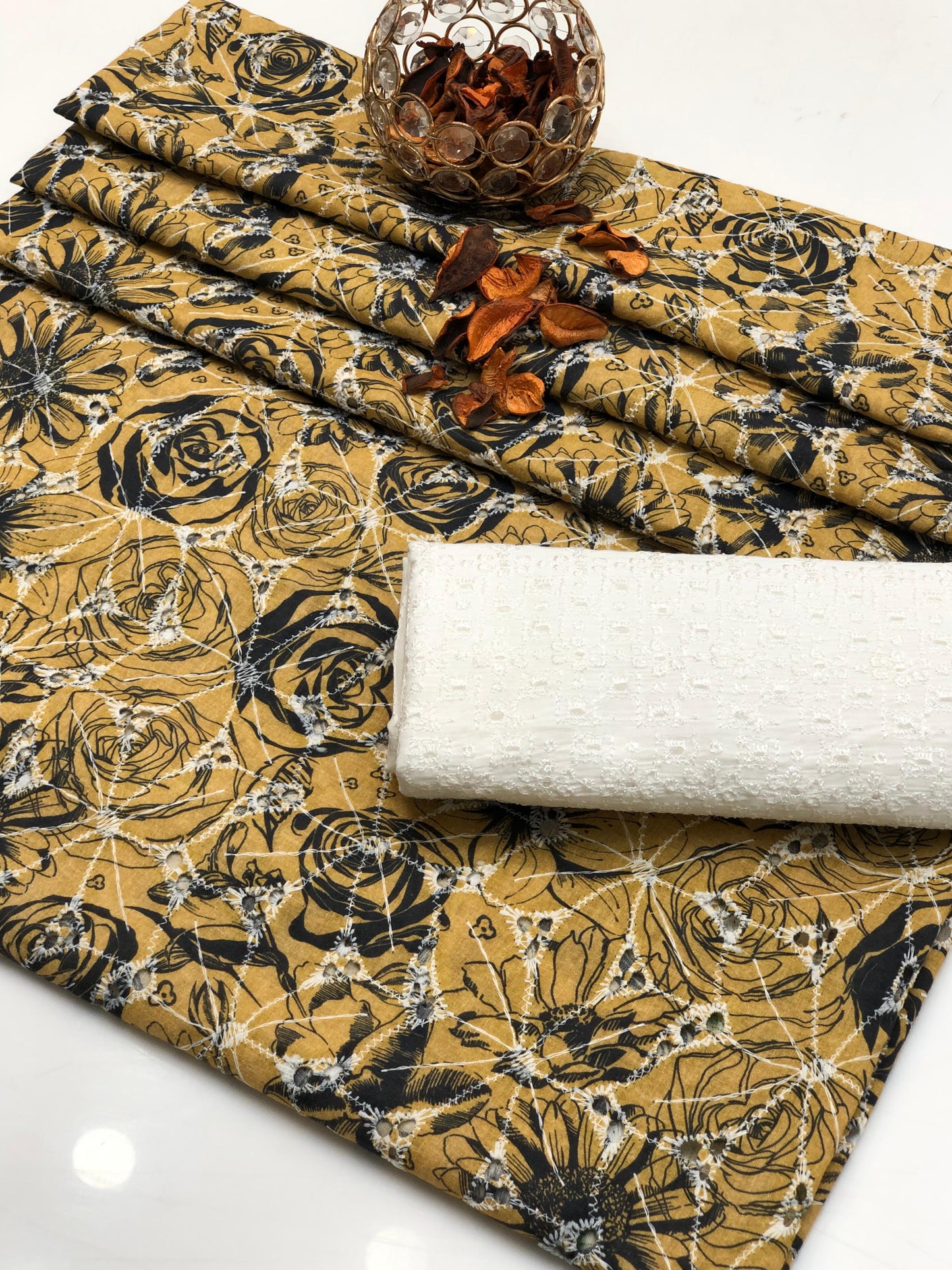 Playful Lawn Chicken Kari Shirt with Chicken Kari Trouser 2Pcs Dress